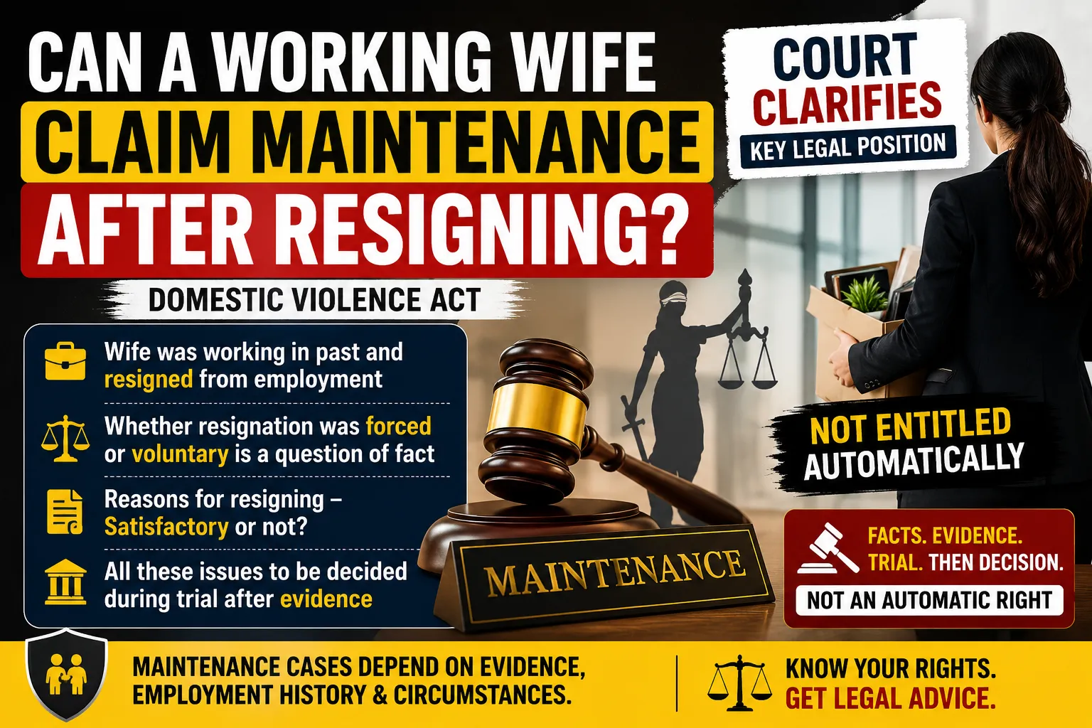 Educated Wife Maintenance Law India