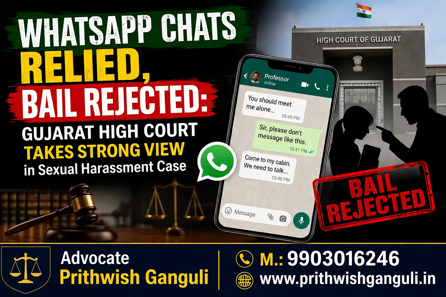 WhatsApp Evidence Bail Denied India
